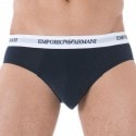 Emporio Armani Lot de 2 Slips Stretch Cotton Noir -Blanc