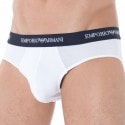 Emporio Armani Lot de 2 Slips Stretch Cotton Noir -Blanc