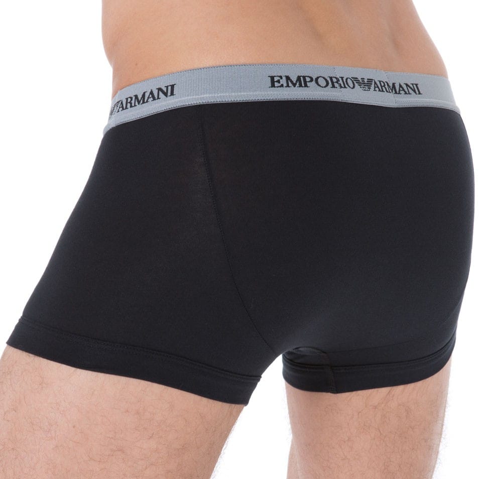 Emporio Armani 3-Pack Stretch Cotton Boxers - Black / White / Grey |  INDERWEAR