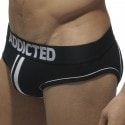 Addicted Slip Bottomless Double Piping Noir