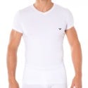 Emporio Armani T-Shirt V-Neck Stretch Cotton Blanc