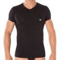 Emporio Armani T-Shirt V-Neck Stretch Cotton Noir