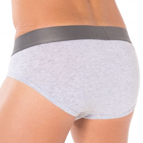 Slip Stretch Cotton Gris