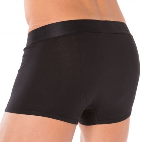 Boxer Stretch Cotton Noir