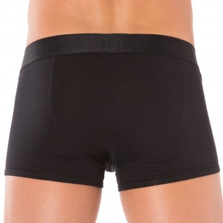 Boxer Stretch Cotton Noir