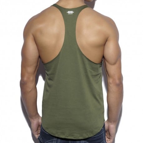 Fitness Plain Tank Top - Khaki