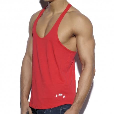 Fitness Plain Tank Top - Red