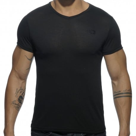 T-Shirt V-Neck Basic Noir