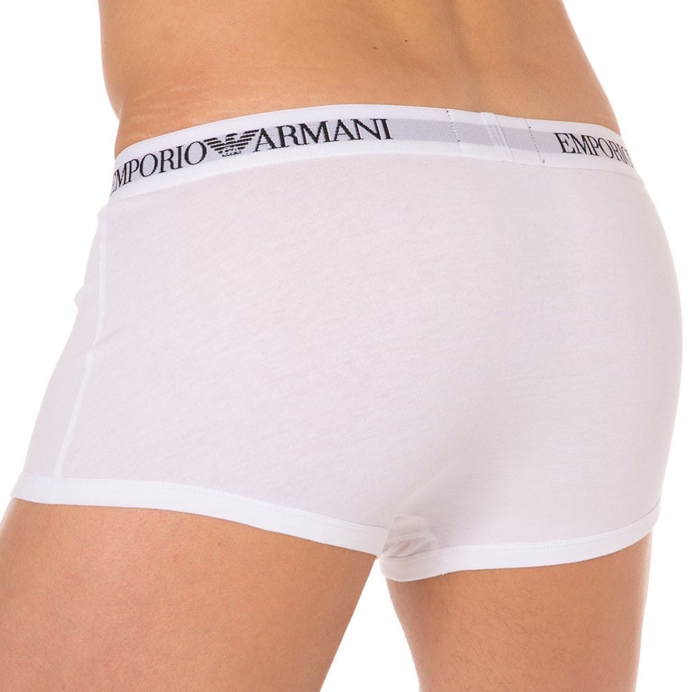 Emporio Armani 3-Pack Pure Cotton Boxers - White
