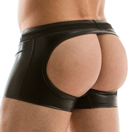 Boxer Empty Bottom Latex Noir