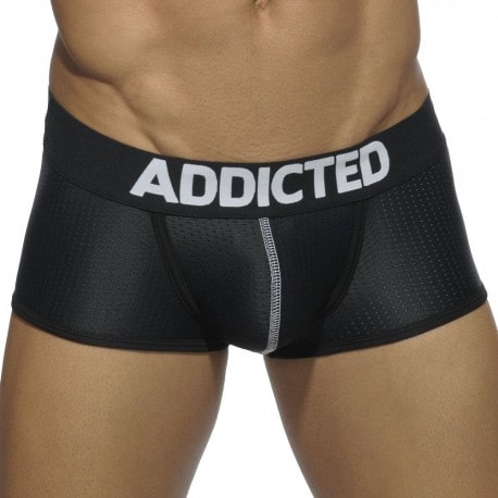 Addicted Lot de 3 Boxers Courts Mesh Push Up Blanc - Bleu Marine - Noir