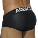 Addicted 3-Pack Push Up Mesh Briefs - White - Navy Blue - Black