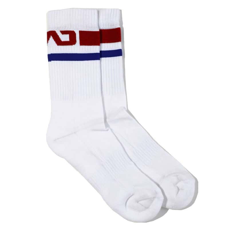 Addicted Basic Sports Socks - White - Red | INDERWEAR