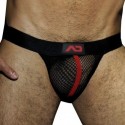 AD Fetish Fetish Mesh Jock Strap - Black - Red