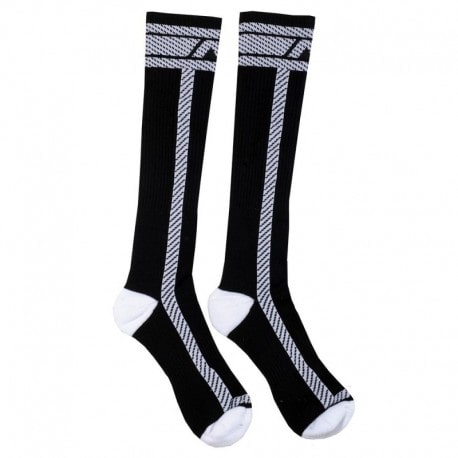 AD Fetish Fetish Long Socks - Black - White