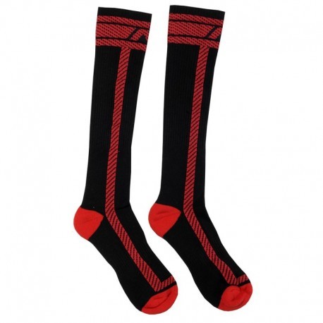 AD Fetish Fetish Long Socks - Black - Red