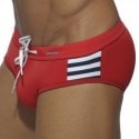 Addicted Sailor Colored Swim Brief - Red