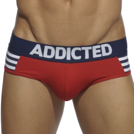 Addicted Sailor Stripes Brief - Red