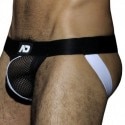 AD Fetish Fetish Mesh Jock Strap - Black - White