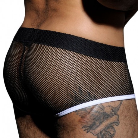 AD Fetish Shorty Mesh Fetish Noir - Blanc