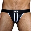 AD Fetish Stripe Fetish Jock - Black - White