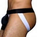 AD Fetish Stripe Fetish Jock - Black - White