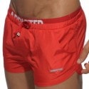 Addicted Double Waistband Swim Short - Red