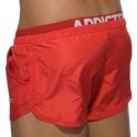 Addicted Double Waistband Swim Short - Red