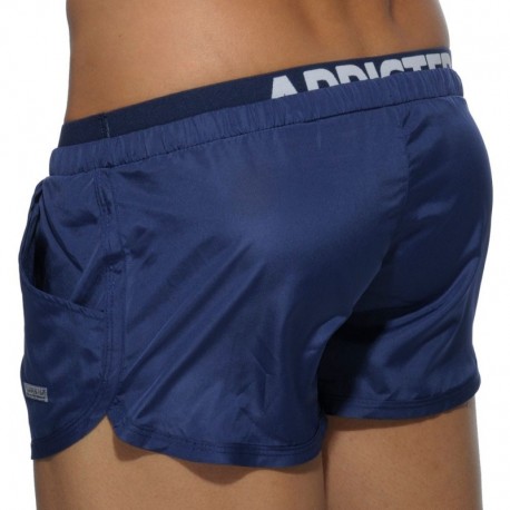 Addicted Double Waistband Swim Short - Navy