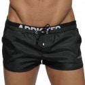 Addicted Double Waistband Swim Short - Black