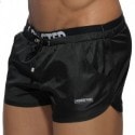 Addicted Double Waistband Swim Short - Black