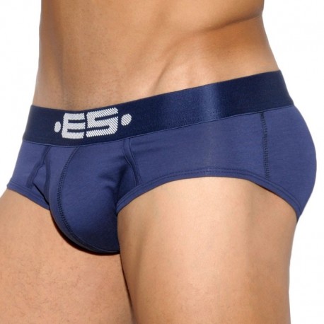 ES Collection Basic Cotton Brief - Navy