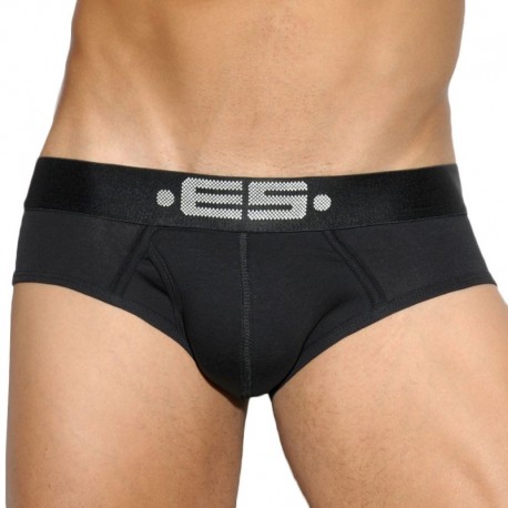 ES Collection Basic Cotton Brief - Black