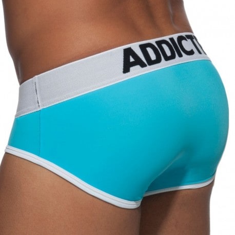 Addicted Swimderwear Push Up Brief - Turquoise - White