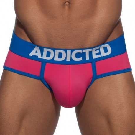 Addicted Cockring Swimderwear Briefs - Neon Pink