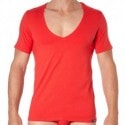 Doreanse T-Shirt Essential Col V Rouge