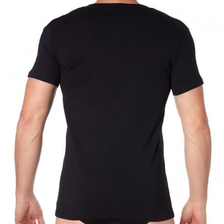 Doreanse Essential Super Low V-Neck T-Shirt - Black