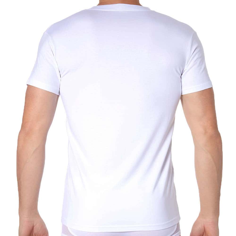 Doreanse Essential Super Low V-Neck T-Shirt - White | INDERWEAR