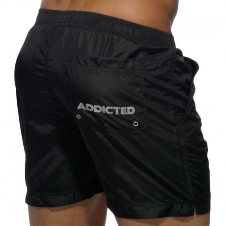 Addicted Short de Bain Long Basic Noir