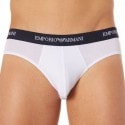 Emporio Armani 2-Pack Cotton Stretch Briefs - White - Navy