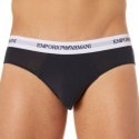 Emporio Armani 2-Pack Cotton Stretch Briefs - White - Navy