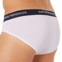 Emporio Armani 2-Pack Cotton Stretch Briefs - White - Navy