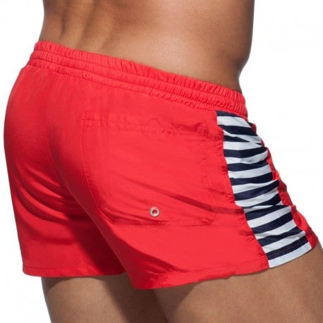 Addicted Sailor Colored Swim Short - Red