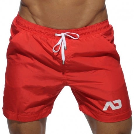 Addicted Long Basic Swim Short - Red