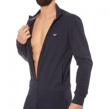 Emporio Armani Tenue d'intérieur Zip Basic Loungewear Marine