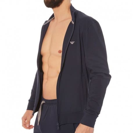 Emporio Armani Tenue d'intérieur Zip Basic Loungewear Marine