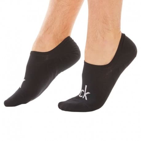 Calvin Klein Lot de 3 Paires de Chaussettes Invisibles Albert Noires