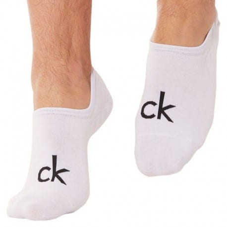 Calvin Klein Lot de 3 Paires de Chaussettes Invisibles Albert Grises - Blanches - Noires