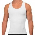 Rounderbum Cotton Compression Tank Top - White