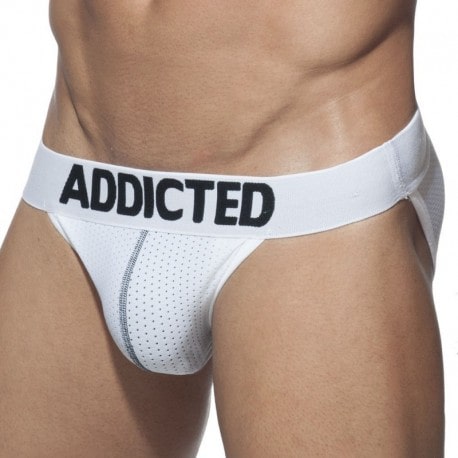 Addicted 3-Pack Mesh Bikini Push Up Briefs - White - Navy - Black